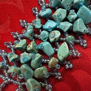 Turquoise Beaded Wide Bracelet